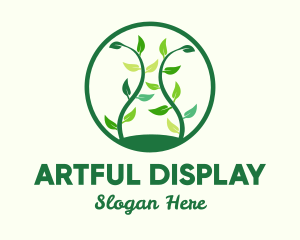 Green Organic Tree logo design