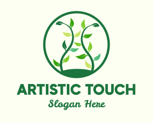 Green Organic Tree logo design