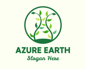 Green Organic Tree logo design