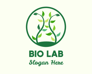 Biology - Green Organic Tree logo design