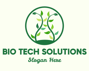 Biology - Green Organic Tree logo design