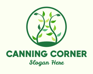 Green Organic Tree logo design