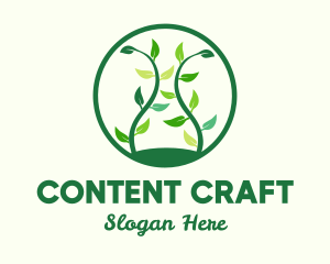 Green Organic Tree logo design