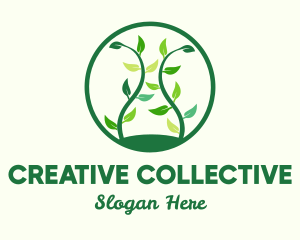 Green Organic Tree logo design