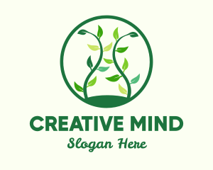 Green Organic Tree logo design