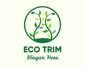 Green Organic Tree logo design