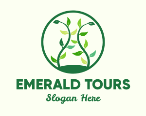 Green Organic Tree logo design