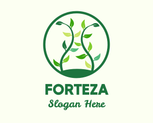 Green Organic Tree logo design