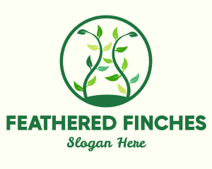 Green Organic Tree logo design