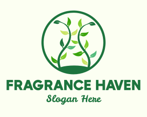 Green Organic Tree logo design