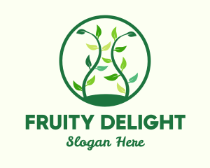 Green Organic Tree logo design