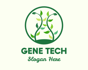 Green Organic Tree logo design