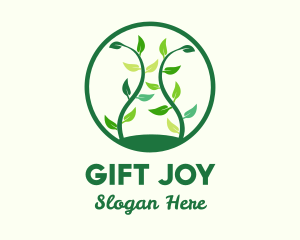 Green Organic Tree logo design