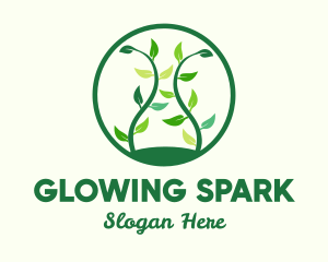 Green Organic Tree logo design