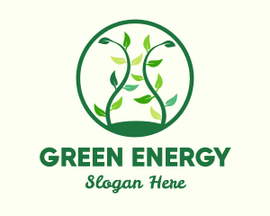 Green Organic Tree logo design