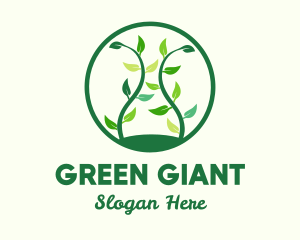 Green Organic Tree logo design