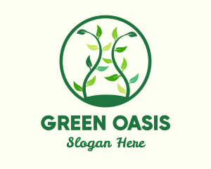 Succulent - Green Organic Tree logo design