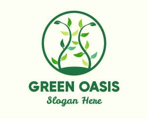 Green Organic Tree logo design