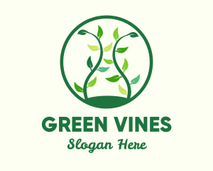 Green Organic Tree logo design