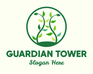 Green Organic Tree logo design