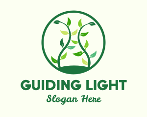 Green Organic Tree logo design