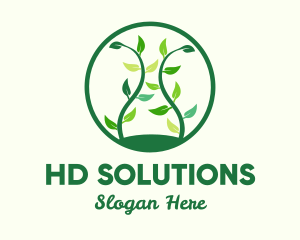 Green Organic Tree logo design