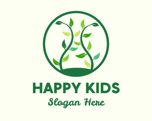 Green Organic Tree logo design