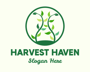 Green Organic Tree logo design