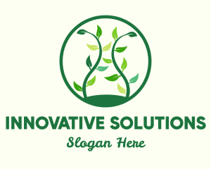 Green Organic Tree logo design