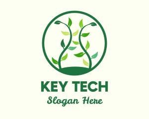 Green Organic Tree logo design