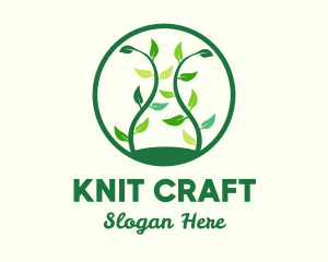 Green Organic Tree logo design