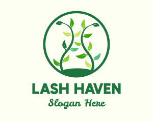 Green Organic Tree logo design