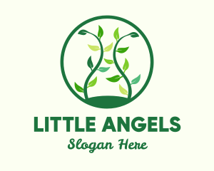 Green Organic Tree logo design