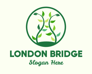 Green Organic Tree logo design