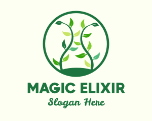 Green Organic Tree logo design