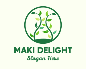 Green Organic Tree logo design