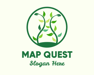 Green Organic Tree logo design