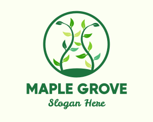 Green Organic Tree logo design