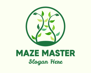 Green Organic Tree logo design