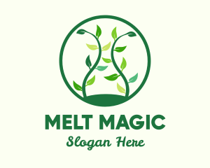 Green Organic Tree logo design