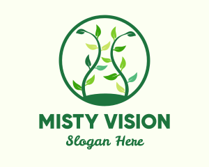 Green Organic Tree logo design