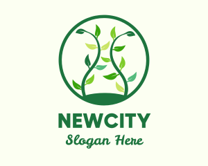 Green Organic Tree logo design