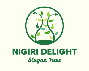 Green Organic Tree logo design