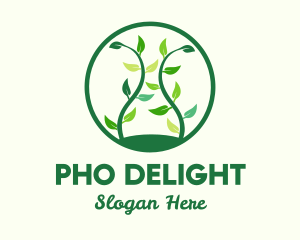 Green Organic Tree logo design