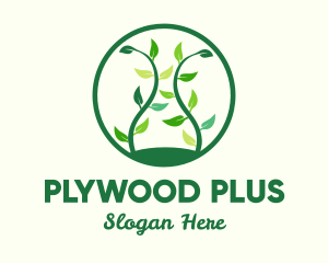 Green Organic Tree logo design