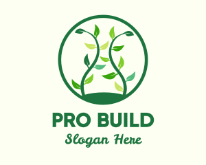 Green Organic Tree logo design