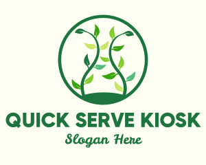 Green Organic Tree logo design