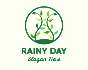 Green Organic Tree logo design