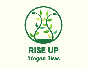 Green Organic Tree logo design