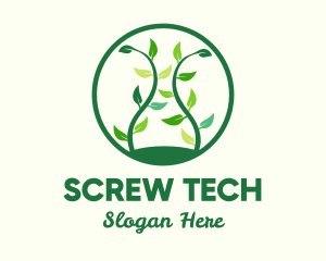 Green Organic Tree logo design